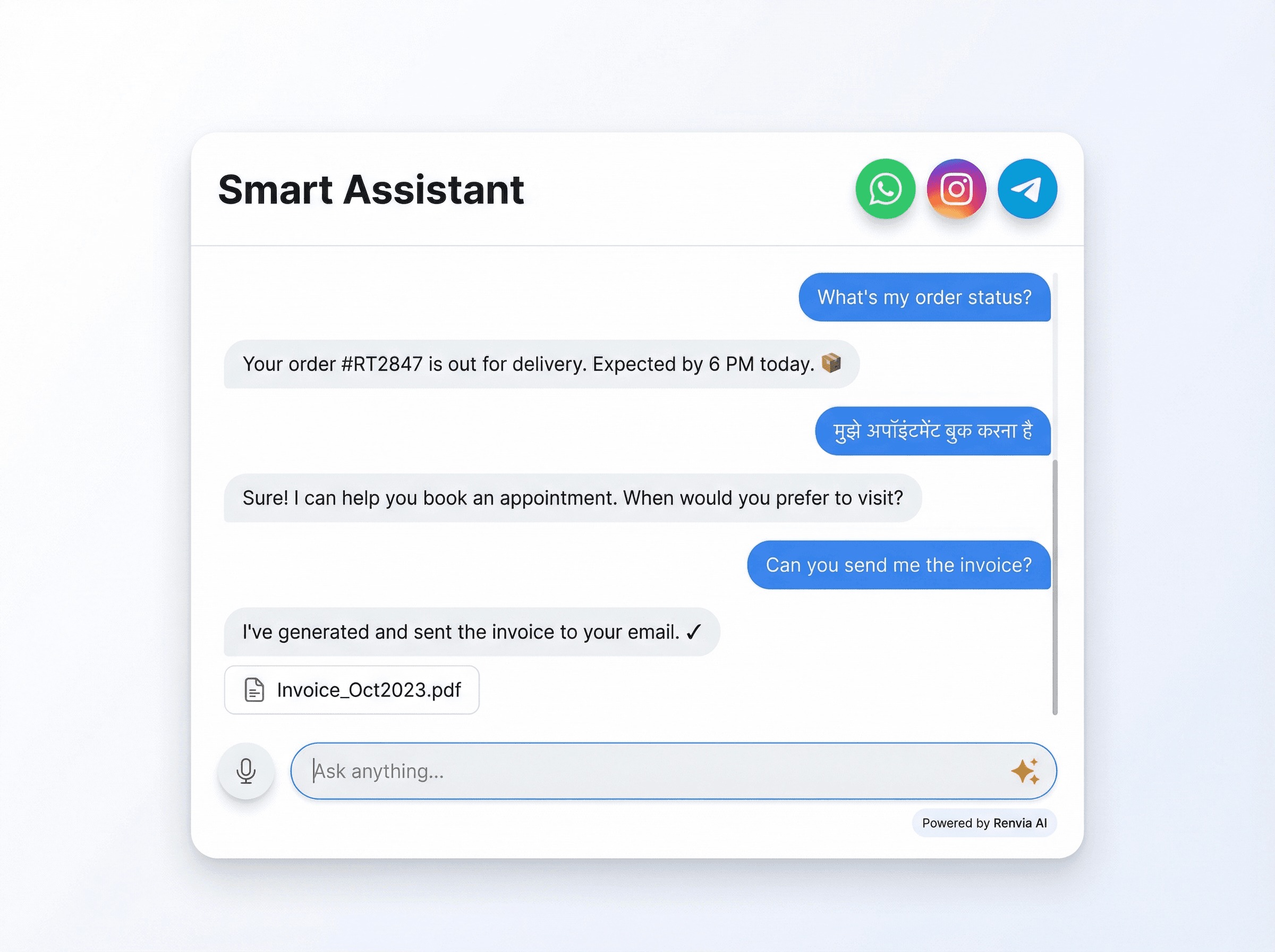 Renvia AI Chat Assistant
